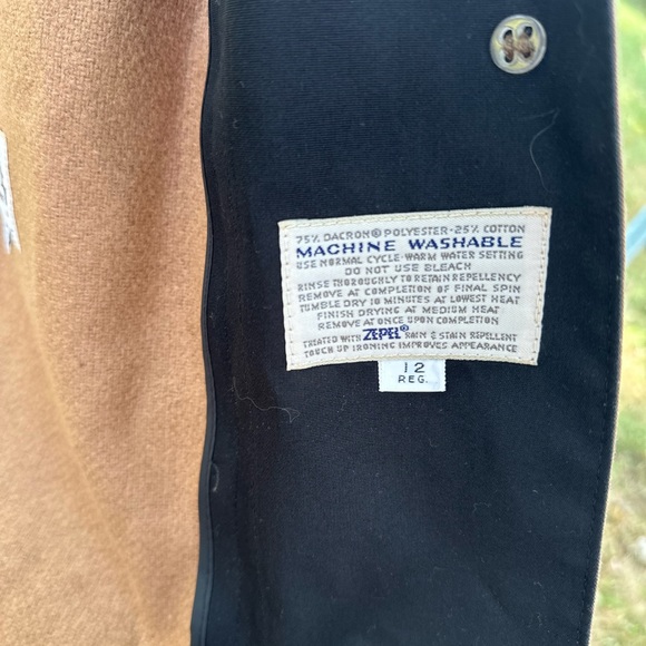 Vintage wool lined brown belted feminine trench misty harbor - Picture 3 of 11